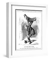 Gladstone Leapfrogs-John Tenniel-Framed Art Print