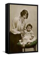 Gladys Cooper with One of Her Children-null-Framed Stretched Canvas