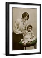 Gladys Cooper with One of Her Children-null-Framed Photographic Print