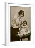 Gladys Cooper with One of Her Children-null-Framed Photographic Print