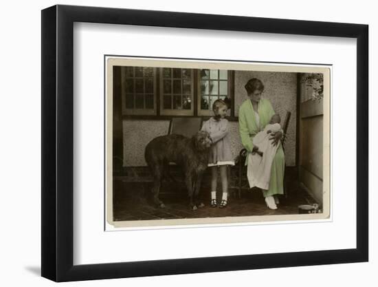 Gladys Cooper with Two Children and Dog-null-Framed Photographic Print