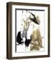 Glam & Black II-Jennifer Goldberger-Framed Art Print