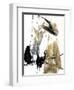 Glam & Black II-Jennifer Goldberger-Framed Art Print