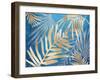 Glam Leaves Blue-Urban Epiphany-Framed Art Print