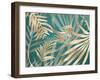 Glam Leaves Teal 2-Urban Epiphany-Framed Art Print