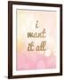 Glam World 5-Lola Bryant-Framed Art Print