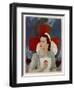 Glamorous Red Cross Nurse Posing in Front of a Cross and Spitfire-null-Framed Art Print