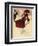 Glamorous Young Woman in Red Catches the Eye of a Nearby Chap-Minartz-Framed Art Print