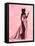 Glamour Cat in Pink-Fab Funky-Framed Stretched Canvas