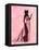 Glamour Cat in Pink-Fab Funky-Framed Stretched Canvas