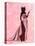 Glamour Cat in Pink-Fab Funky-Stretched Canvas