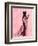 Glamour Cat in Pink-Fab Funky-Framed Art Print