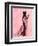 Glamour Cat in Pink-Fab Funky-Framed Art Print