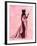 Glamour Cat in Pink-Fab Funky-Framed Art Print