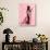 Glamour Cat in Pink-Fab Funky-Art Print displayed on a wall