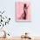 Glamour Cat in Pink-Fab Funky-Framed Art Print displayed on a wall