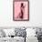 Glamour Cat in Pink-Fab Funky-Framed Art Print displayed on a wall