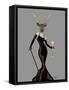 Glamour Deer in Black-Fab Funky-Framed Stretched Canvas