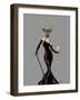 Glamour Deer in Black-Fab Funky-Framed Premium Giclee Print