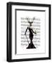 Glamour Deer in Black-Fab Funky-Framed Art Print