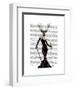 Glamour Deer in Black-Fab Funky-Framed Art Print