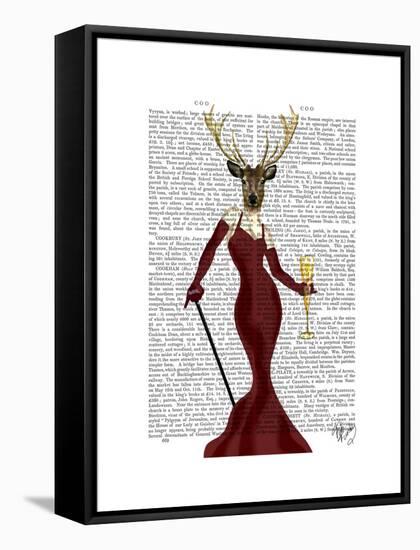 Glamour Deer in Marsala-Fab Funky-Framed Stretched Canvas