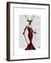 Glamour Deer in Marsala-Fab Funky-Framed Art Print