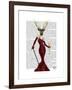 Glamour Deer in Marsala-Fab Funky-Framed Art Print