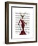 Glamour Deer in Marsala-Fab Funky-Framed Art Print