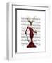 Glamour Deer in Marsala-Fab Funky-Framed Art Print