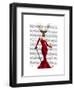 Glamour Deer in Red-Fab Funky-Framed Art Print