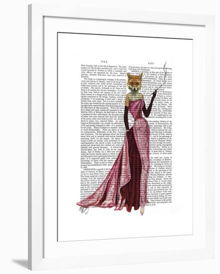 Glamour Fox in Pink-Fab Funky-Framed Art Print