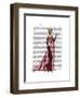 Glamour Fox in Pink-Fab Funky-Framed Art Print