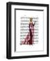 Glamour Fox in Pink-Fab Funky-Framed Art Print