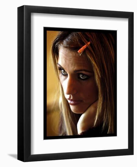 Glamour Model Jordan aka Katie Price Being Interviewed by Joan Burnie-null-Framed Premium Photographic Print