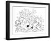 Glamour Puss Lineart-Karen Middleton-Framed Giclee Print