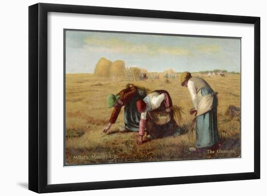 Glaneurs' Gleaning the Corn Field after the Crop Has Been Stored-null-Framed Art Print