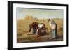 Glaneurs' Gleaning the Corn Field after the Crop Has Been Stored-null-Framed Art Print