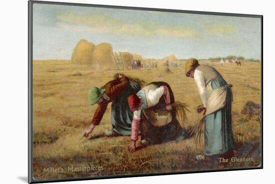 Glaneurs' Gleaning the Corn Field after the Crop Has Been Stored-null-Mounted Art Print