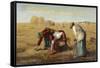 Glaneurs' Gleaning the Corn Field after the Crop Has Been Stored-null-Framed Stretched Canvas