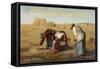 Glaneurs' Gleaning the Corn Field after the Crop Has Been Stored-null-Framed Stretched Canvas