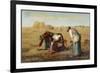 Glaneurs' Gleaning the Corn Field after the Crop Has Been Stored-null-Framed Premium Giclee Print