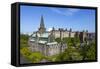 Glasgow Cathedral and Royal Infirmary, Glasgow, Scotland, United Kingdom, Europe-John Guidi-Framed Stretched Canvas