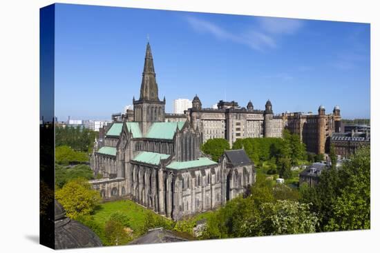 Glasgow Cathedral and Royal Infirmary, Glasgow, Scotland, United Kingdom, Europe-John Guidi-Stretched Canvas