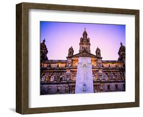 Glasgow City Chambers at Sunset, Glasgow, Scotland, United Kingdom, Europe-Jim Nix-Framed Photographic Print