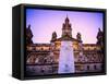 Glasgow City Chambers at Sunset, Glasgow, Scotland, United Kingdom, Europe-Jim Nix-Framed Stretched Canvas