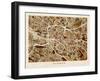 Glasgow City Street Map-Michael Tompsett-Framed Art Print