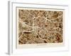 Glasgow City Street Map-Michael Tompsett-Framed Art Print