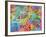 Glasgow City Street Map-Michael Tompsett-Framed Art Print