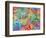 Glasgow City Street Map-Michael Tompsett-Framed Art Print